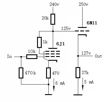 6j16dj8前级电路
