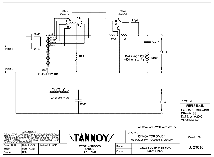 天朗tanny autograph箱体与分频器电路图